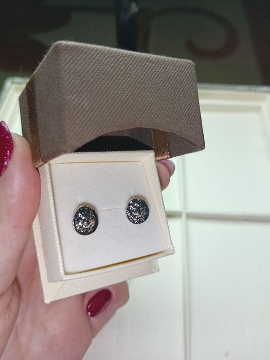 Srebrne kolczyki sztyfty 925 wypukłe srebrne