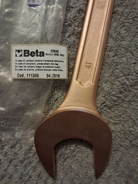 Specjalistyczny klucz płasko-oczkowy nieiskrzący  Beta 41mm