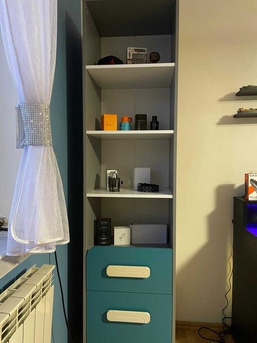 Meble Dziecięce IQ, Super Stan, Szafa Narożna, 7 Elementów