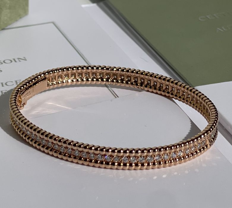 Золотой Браслет Van Cleef Perlée diamands