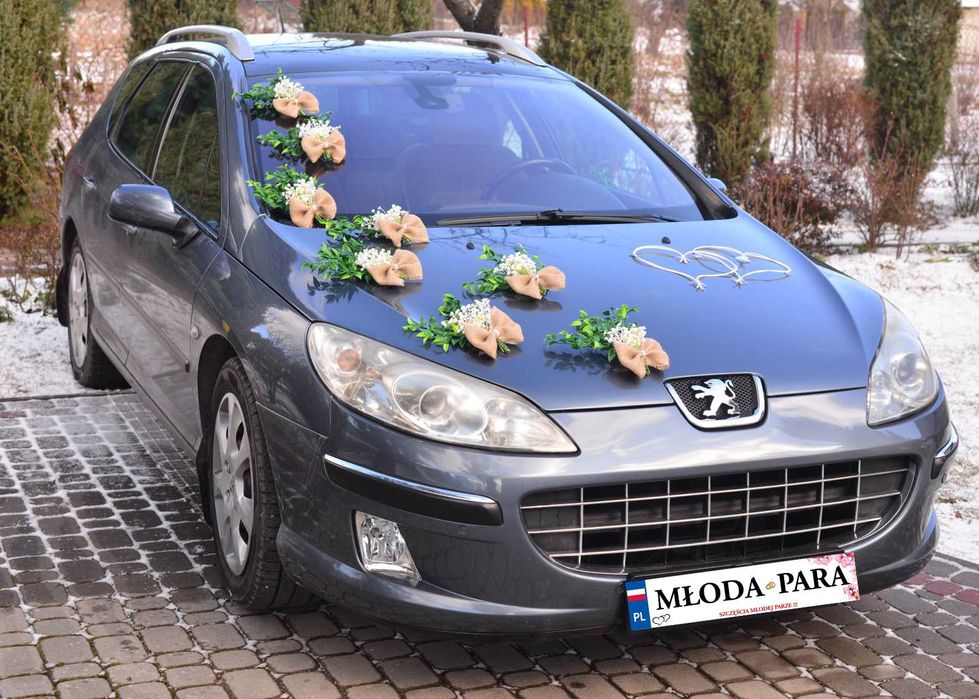 Dekoracja na samochód.Ozdoba na auto ślub-wesele.Stroik na auto. 304