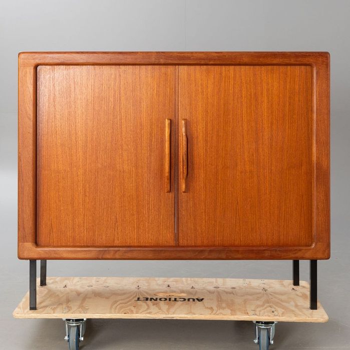 Komoda szafka tekowa Dyrlund Denmark - vintage lata 70-te - roletki