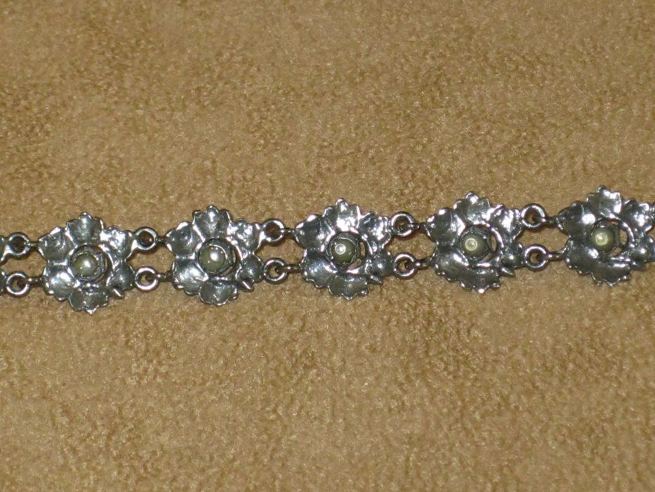 Pulseira Artesanal Prata Maciça de Lei 835`/.. C/Contraste