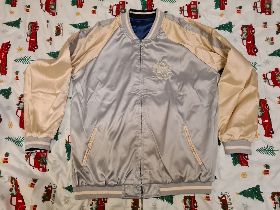 Kurtka bejsbolówka bez kaptura japoński styl haft - rękodzieło