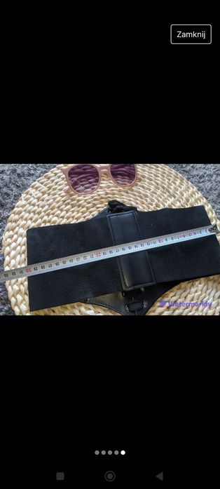 Szeroki pasek z wiazaniem Halloween ,czarny pas