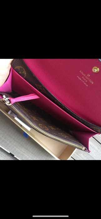 Portfel damski Louis Vuitton Emilie Monogram rózowy fuksja brązowy