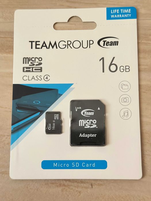 Карти пам’яті Team Group 16 GB microSD Class  4 + SD Adapter | 70шт |