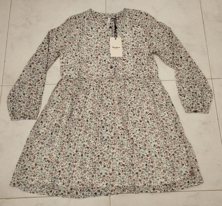 Vestido Florido Pepe Jeans Novo - 10 anos