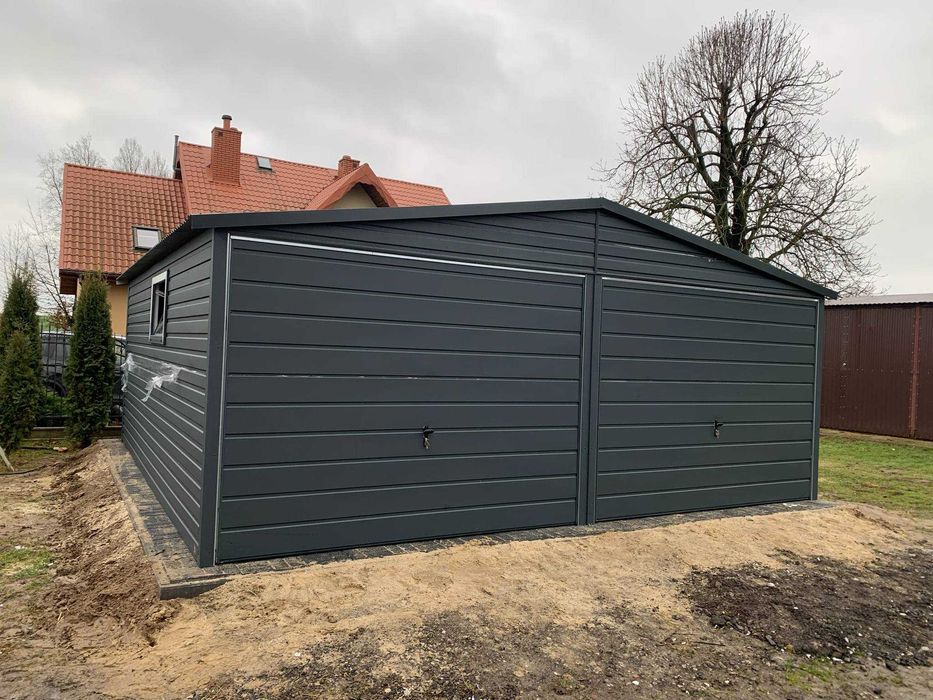 Garaż blaszany 6x5 WZMOCNIONY PROFILAMI. Producent. Cała POLSKA.