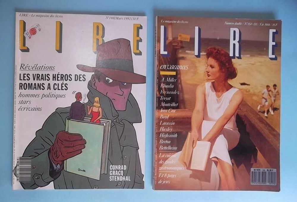 2 Revistas "LIRE" em italiano. Revista sobre autores e literatura.