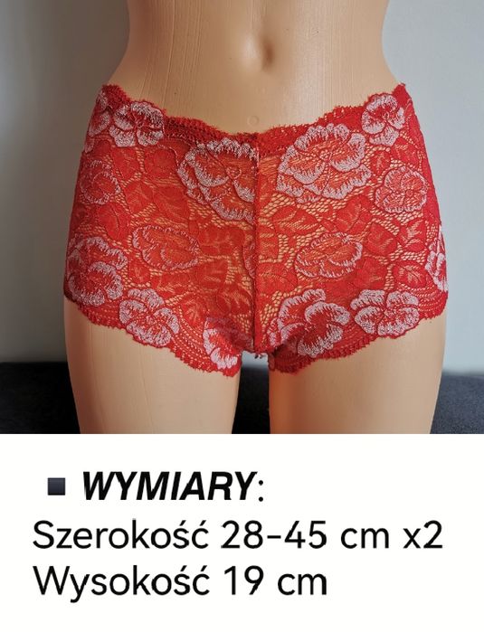Majtki damskie bokserki szorty koronkowe