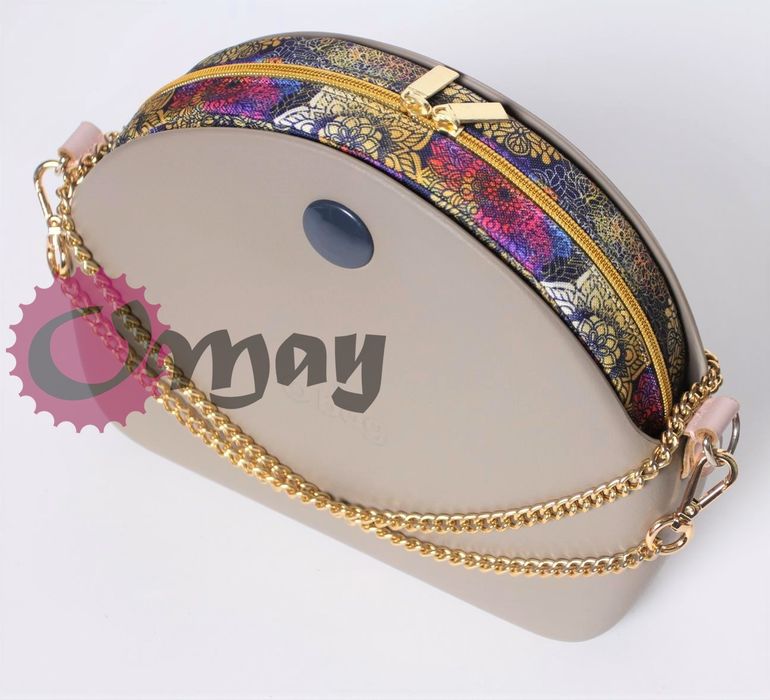 Granatowy organizer do OBAG MOON LIGHT Mandale ZŁOTO 2 kieszenie OMAY