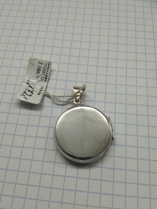 Zawieszka Sekretnik Okrągły na zdjęcie leki kosmyk Srebro 925 NOWE