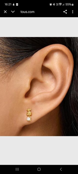 Kolczyki Tous misie z cyrkonią, nowe, na prezent, bizuteria miś