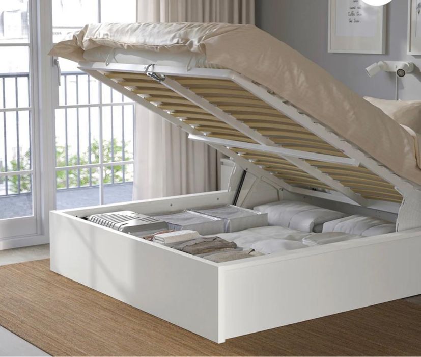 MALM cama c/arrumação