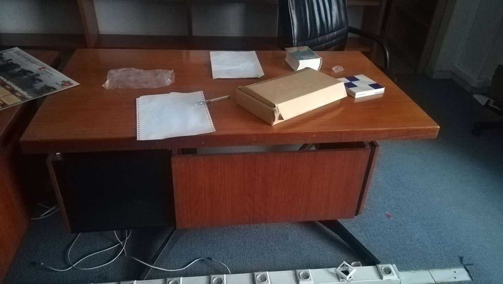 Conjunto escritorio madeira maciça