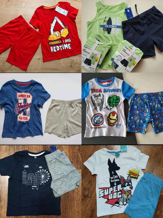 Шорти, футболки, літні костюми, спортивні штани, реглани, піжами