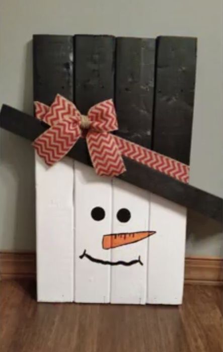 Bałwan drewniany - ozdobny