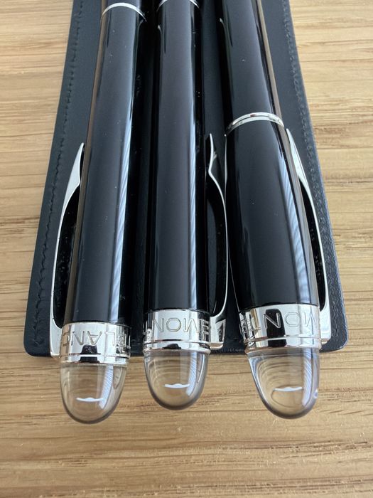 Conjunto Montblanc StarWalker (Tinteiro, Esferográfica, Lapiseira) + Bolsa Pele – Full Set