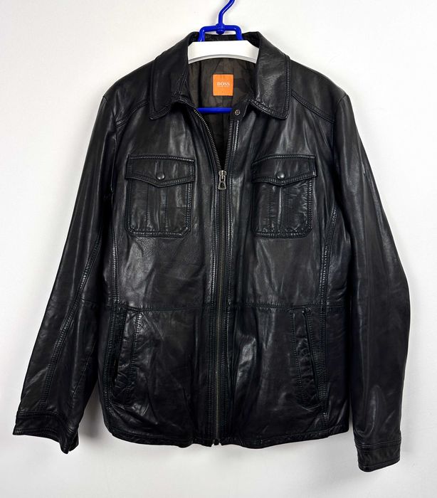 Kurtka skórzana HUGO BOSS Orange męska skóra jagnięca r. L