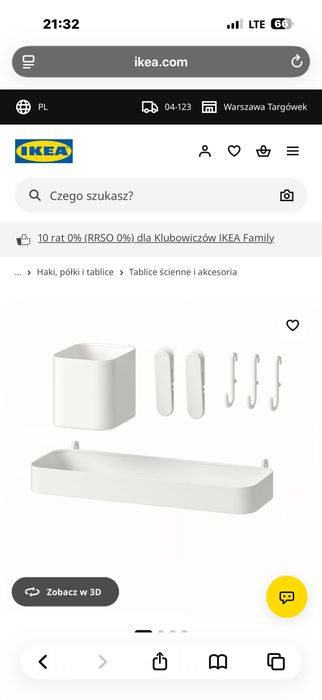 Tablica ikea skadis nowa plus akcesoria
