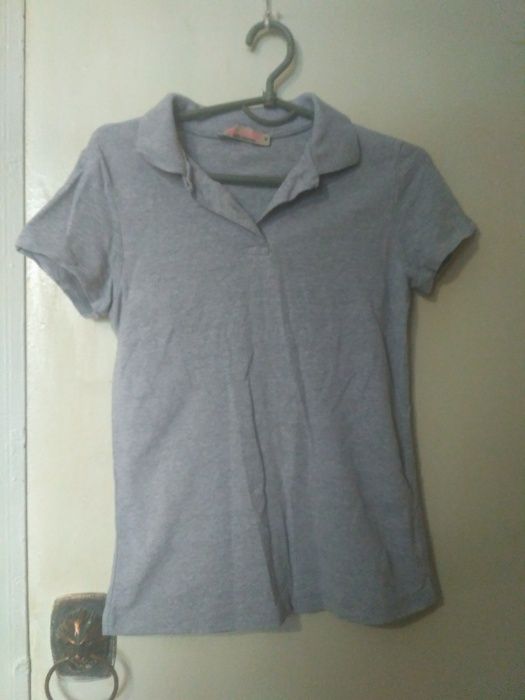 Футболка Поло серая рубашка хлопок турция новая