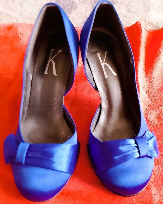 Eleganckie, chabrowe buty damskie, rozmiar 35 (K by Clarks)