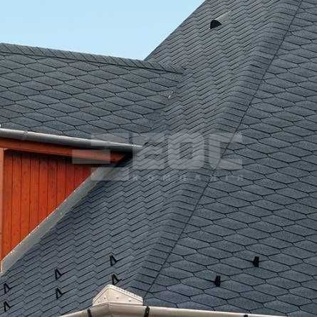 Бітумна черепиця для даху, антрацитова, графітова. Польща