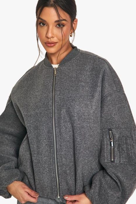 Сірий бомбер куртка Zara