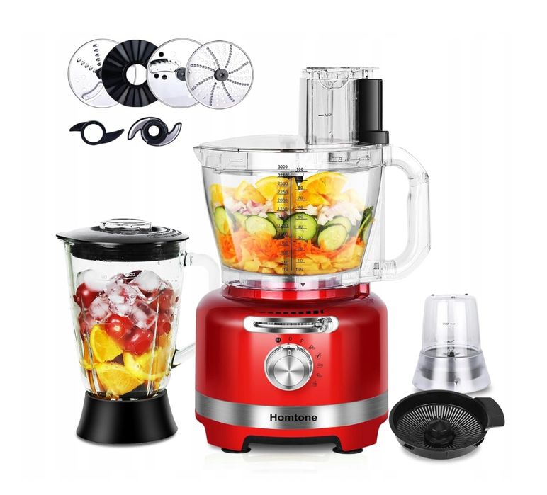 Homtone Robot Kuchenny 10 W 1, Elektryczny, 1000 W, Rozdrabniacz 1,5 L