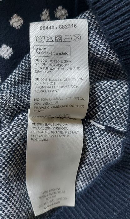 Klasyczny Granatowy Sweter Hampton Republic | Kropki | M