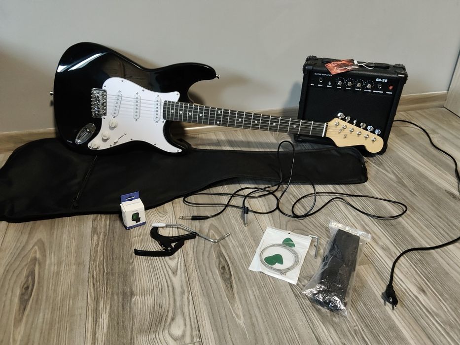 Gitara elektryczna ze wzmacniaczem dla dzieci