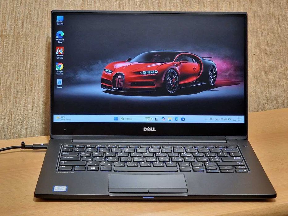 Сенсорний сучасний ноутбук Dell Latitude 7370 Intel Core m7-6Y75 RAM 8Gb SSD 128Gb IPS (3200x1800) 4K Touch Батарея 12годин (0% зносу) Ідеальний стан