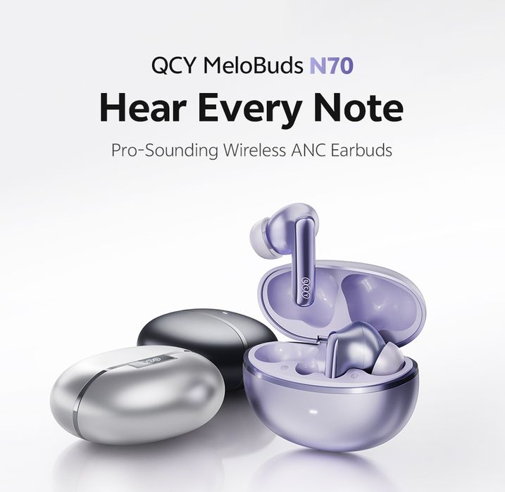 QCY Melobuds N70 TWS/Bluetooth 6.0/HI-RES/LDAC/ANC 56dB