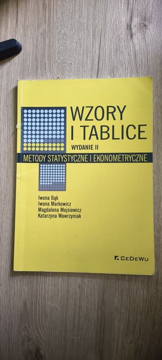 Książka opracowanie wzory i tablice metody statystyczne i ekonometryczne Cedewu wydanie II