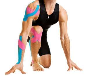 bandas tape Kinesio cinesiologia fitas adesivas - para desportistas