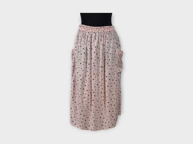 Spódnica maxi Asos 44 46 różowa w grochy lato 3XL 4XL na gumce