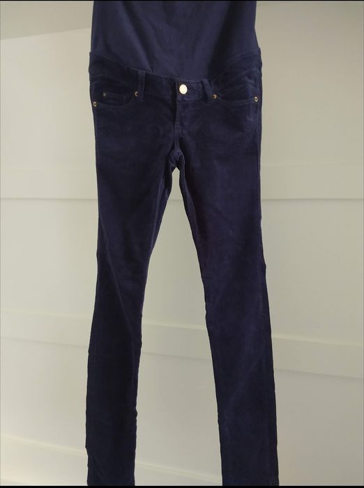 Spodnie ciążowe h&m mama rozmiar 36 sztruksowe