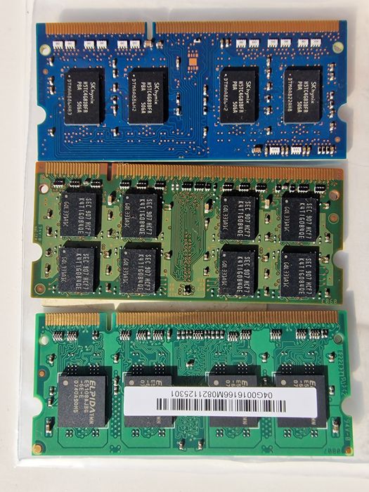 Memória RAM 512MB, 2GB e 4GB