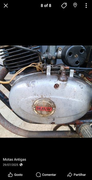 Motorizada antiga Vilar super seta