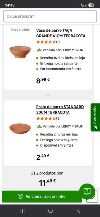 Vasos 41 cm terracota