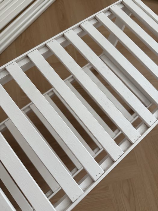 Bambusowa szafka stojak na buty biała