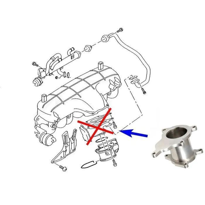 Supressor EGR Audi A4 A6 Motores 2.0 TDI BVA BVF BVG BLB - INOX