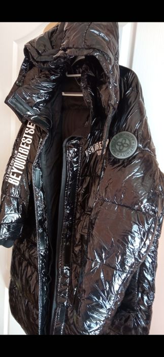 Fly Luksury NOWA Ciepła Gruba Lekka Zimowa Kurtka z Kapturem 46/18