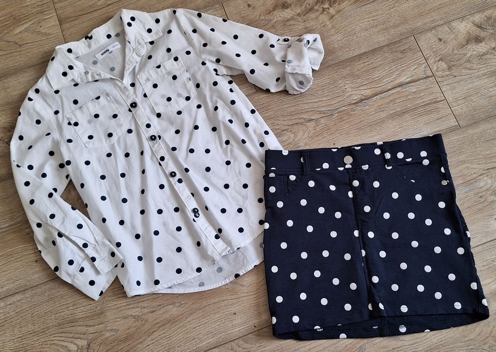 Комплектик для школьницы юбка блуза рубашка р.122-128