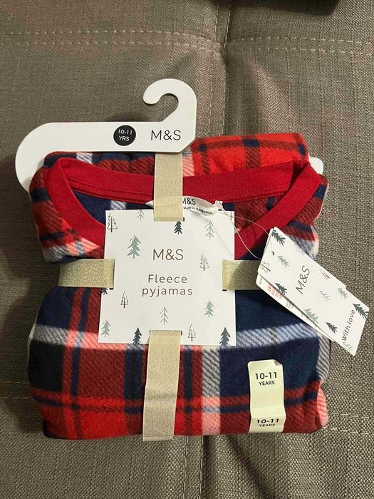 Флісова тепла подарункова піжама Marks&Spencer пижама 9/10 11/12 12/13