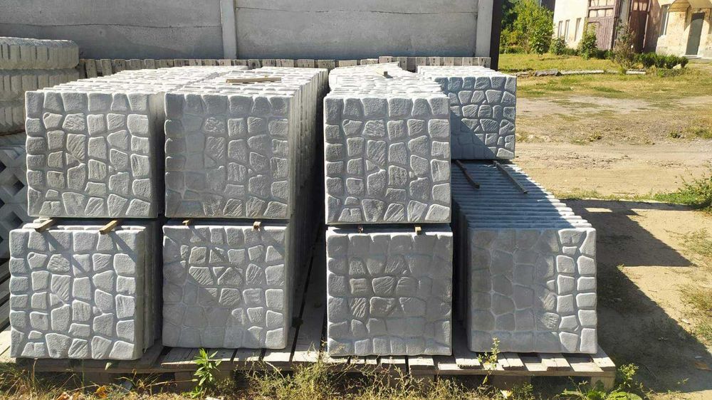 Тротуарна плитка, бетонні плити 50х50х6см «Камінь» . є  Доставка