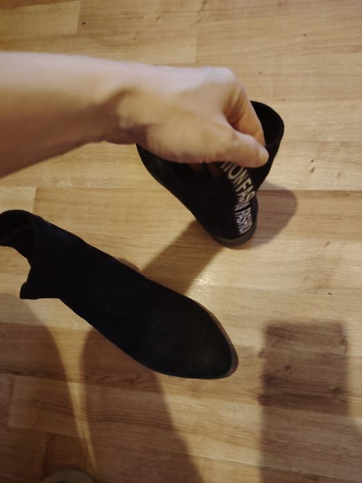 Botki zamszowe czarne