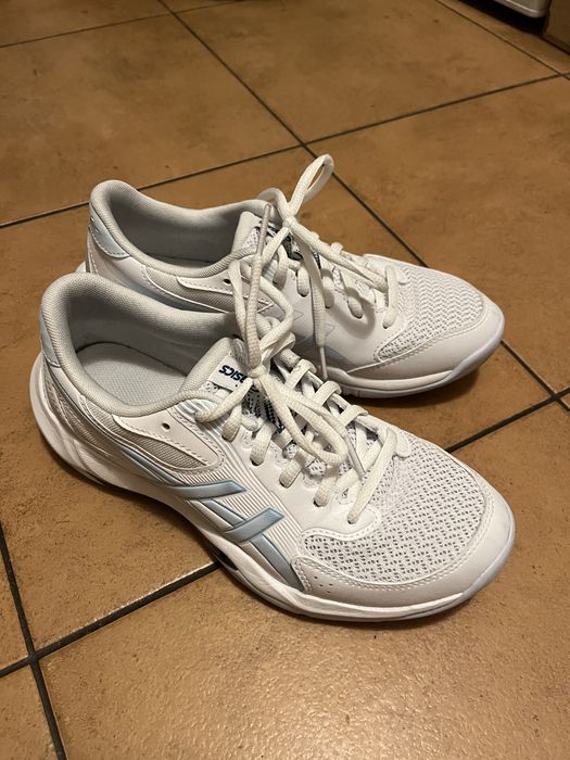 Buty Asics biale niebieskie