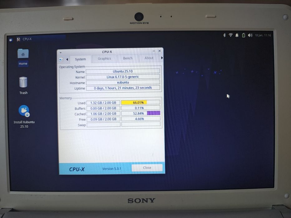 Netbook Sony Vaio PCG 21312M (VPCM11M1E)